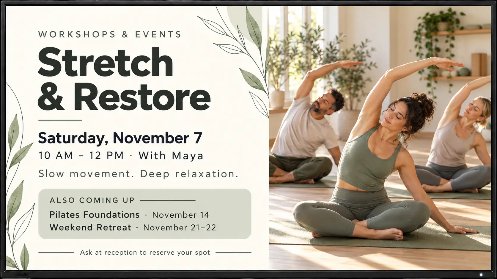 Workshops and events