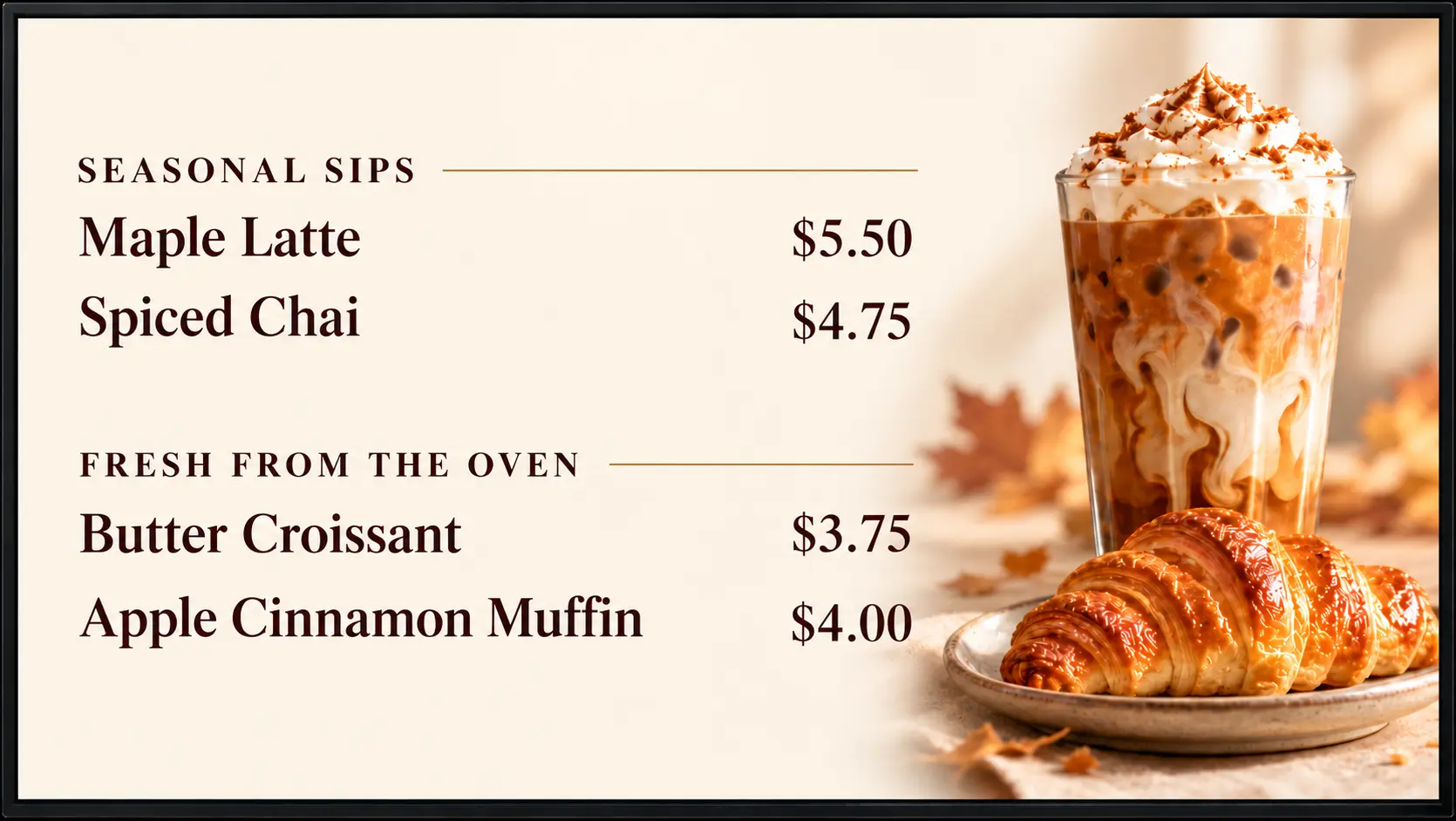 Daily specials